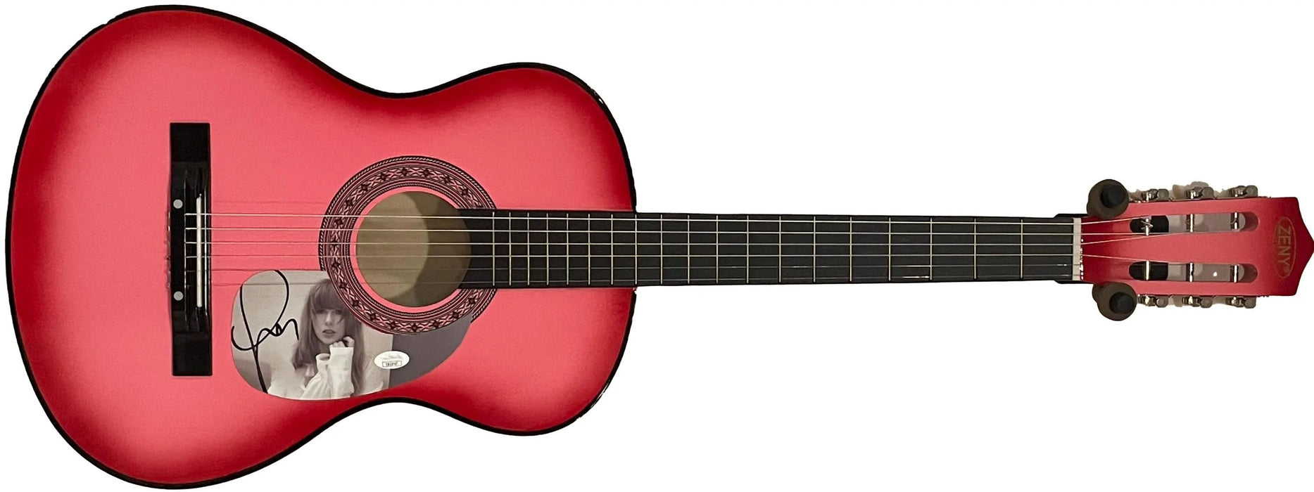 Taylor Swift Signed Pink Guitar