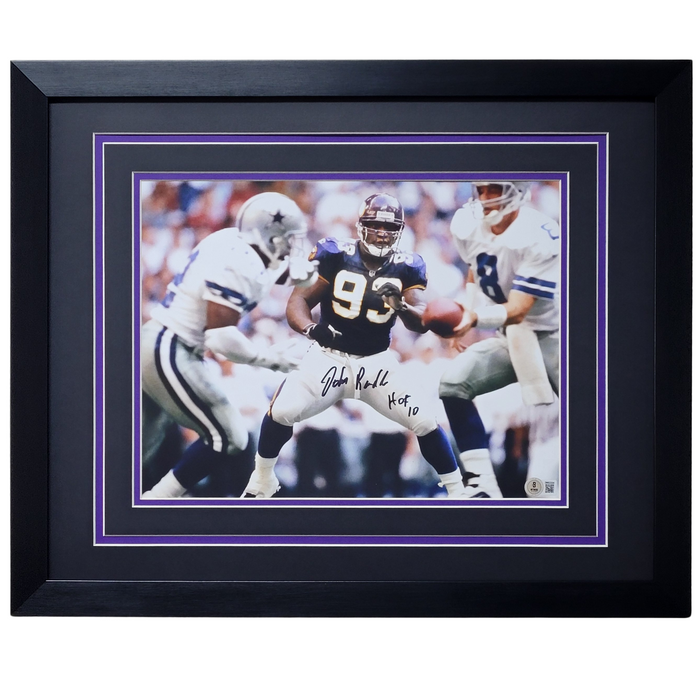 John Randle Signed & Professionally Framed 11x14 Photo #3 w/ 'HOF 10'