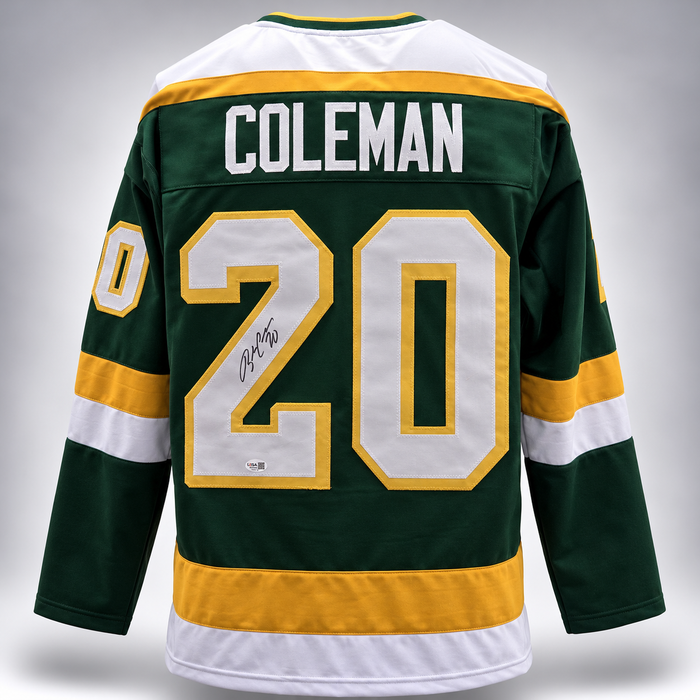 Blake Coleman Signed Green Retro Player Hockey Jersey