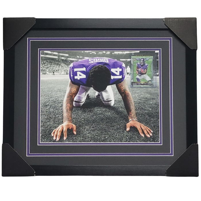 Stefon Diggs Professionally Framed 11x14 Rookie Card Display #2