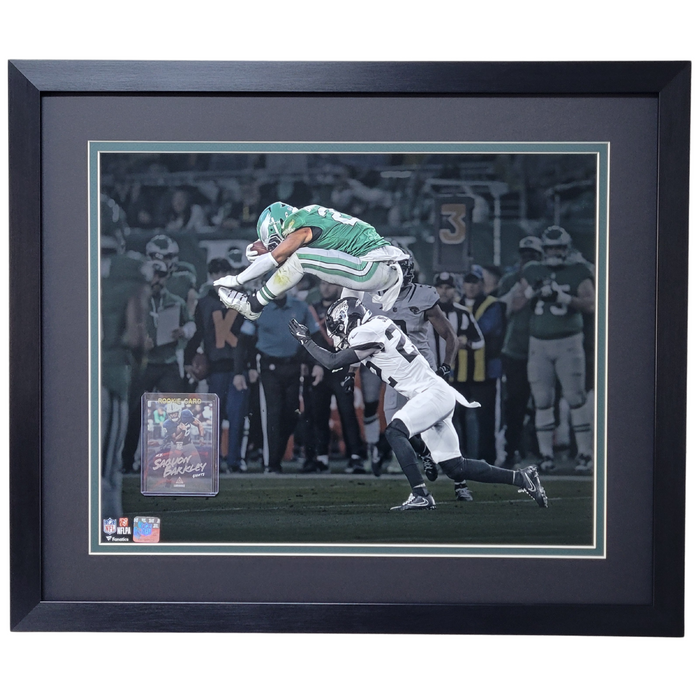Saquon Barkley Professionally Framed 16x20 Rookie Card Display