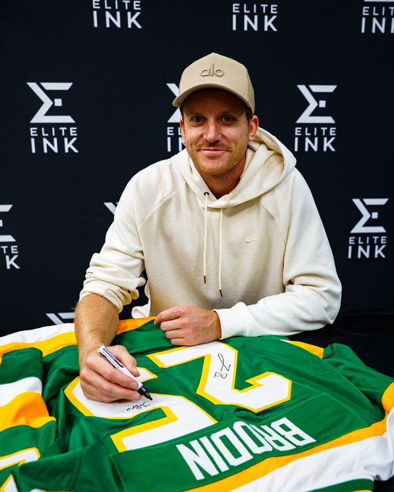 Jonas Brodin Signed Player Green Retro Hockey Jersey