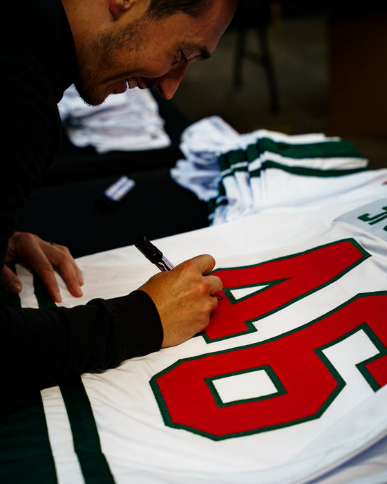 Jared Spurgeon Signed White Player Hockey Jersey
