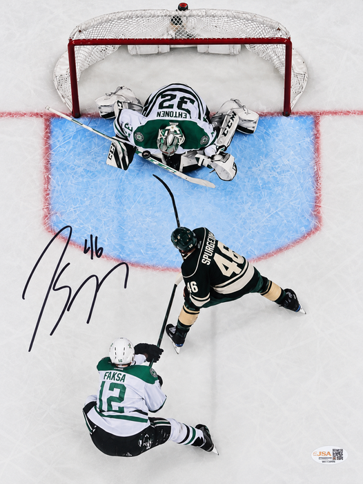 Jared Spurgeon Signed 11x14 Photo #4