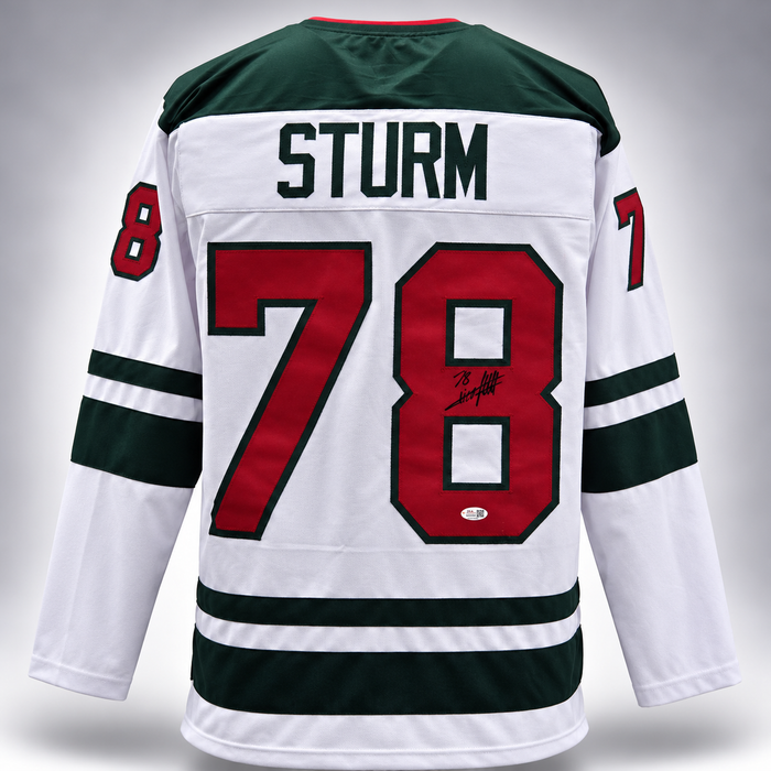 Nico Sturm Signed White Player Hockey Jersey