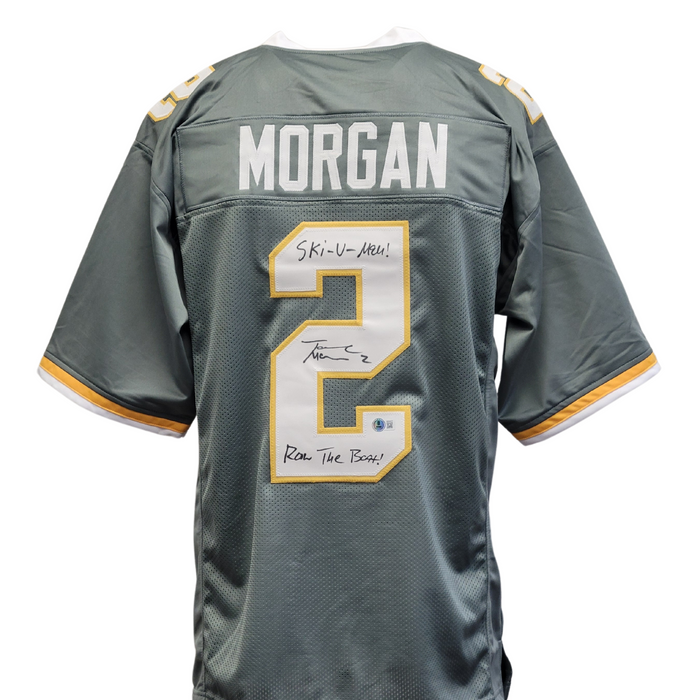 Tanner Morgan Signed Player Gray Football Jersey w/ Inscriptions