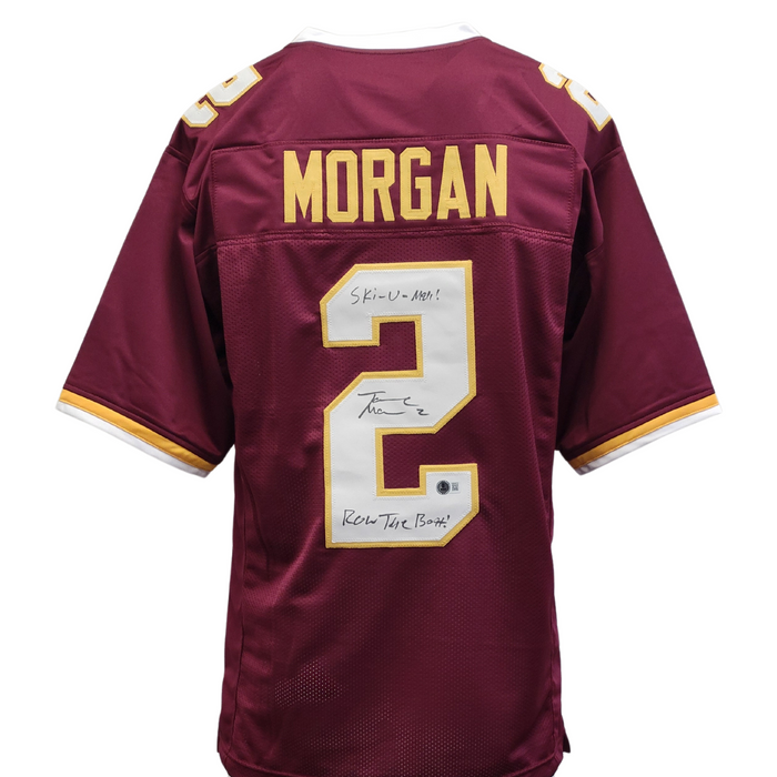 Tanner Morgan Signed Player Maroon Football Jersey w/ Inscriptions