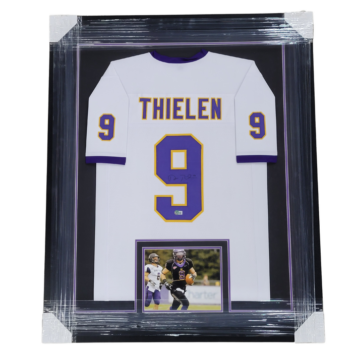 Adam Thielen Signed & Professionally Framed Player White Football Jersey