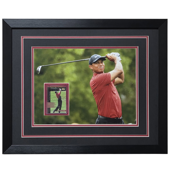 Tiger Woods Professionally Framed 11x14 Rookie Card Display #3