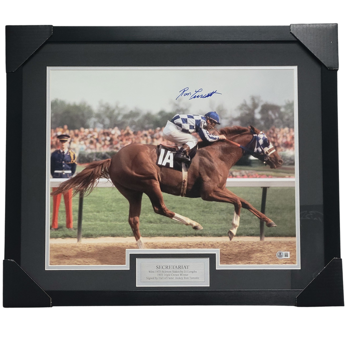 Ron Turcotte 'Secretariat' Signed & Professionally Framed 16x20 Photo #1