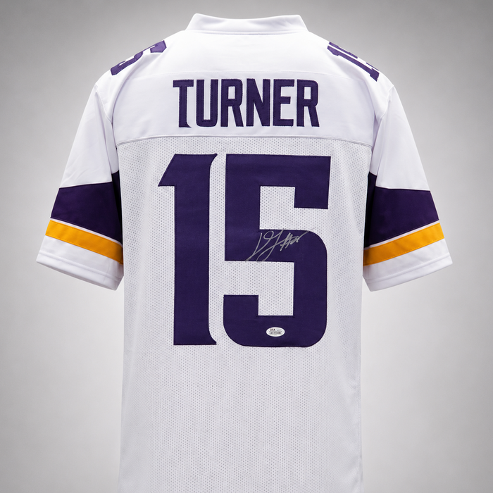 Dallas Turner Signed White Player Football Jersey