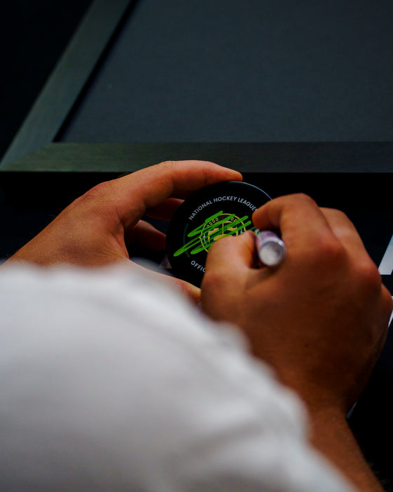 Jesper Wallstedt Signed Puck