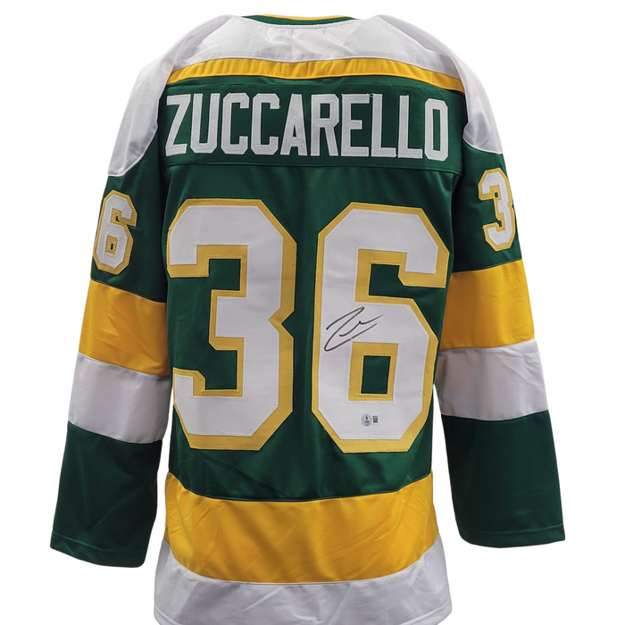 Mats Zuccarello Signed Green Retro Player Hockey Jersey