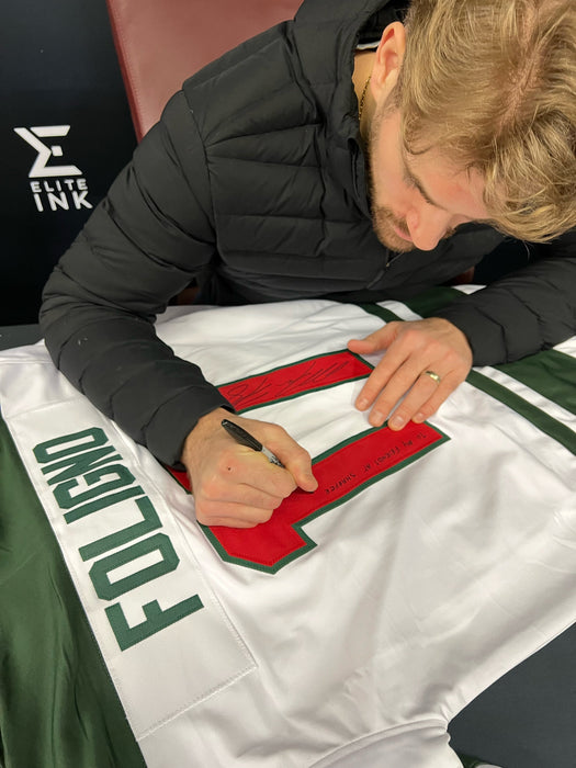 Marcus Foligno Signed White Player Hockey Jersey